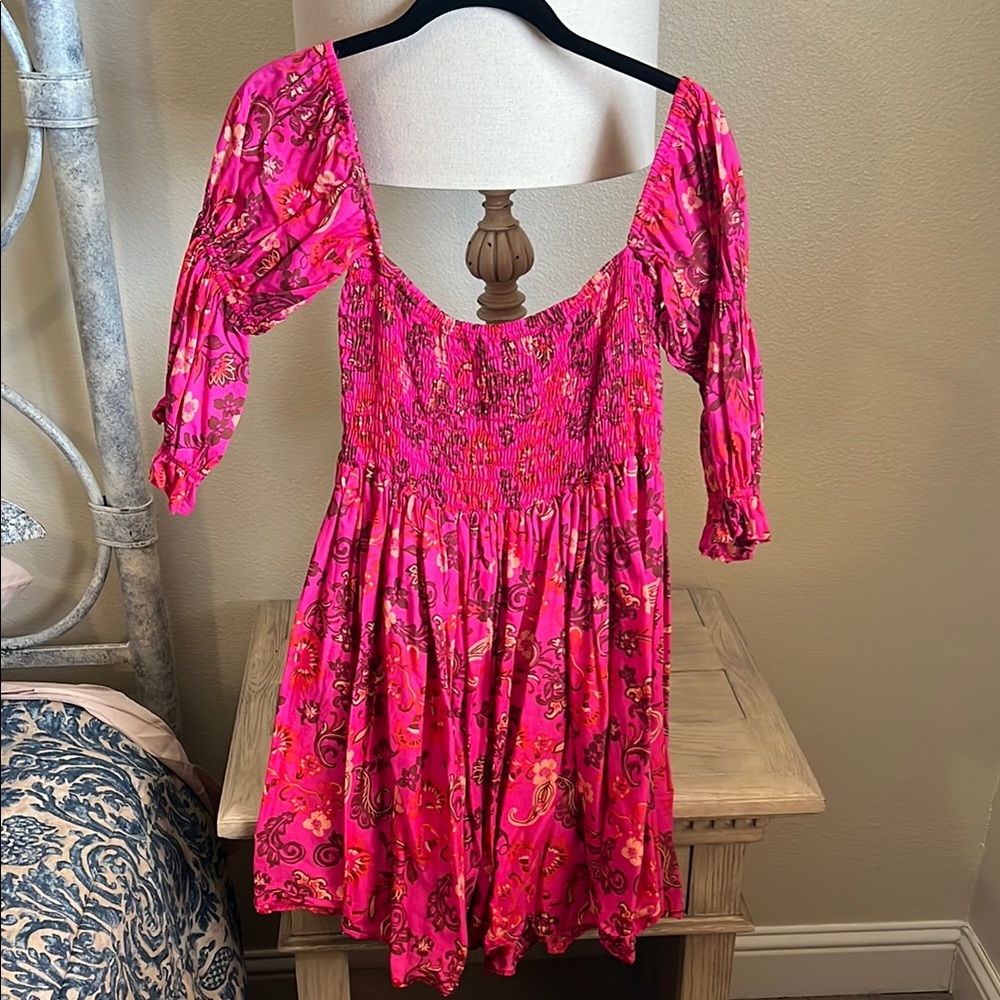 Misa Pink Floral Dress